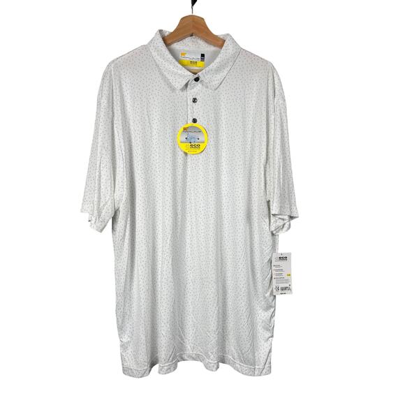 Nickclaus 2XL NWT Eco Choice Made In Japan Polo Men’s Pattern White T-shirt - Picture 1 of 6